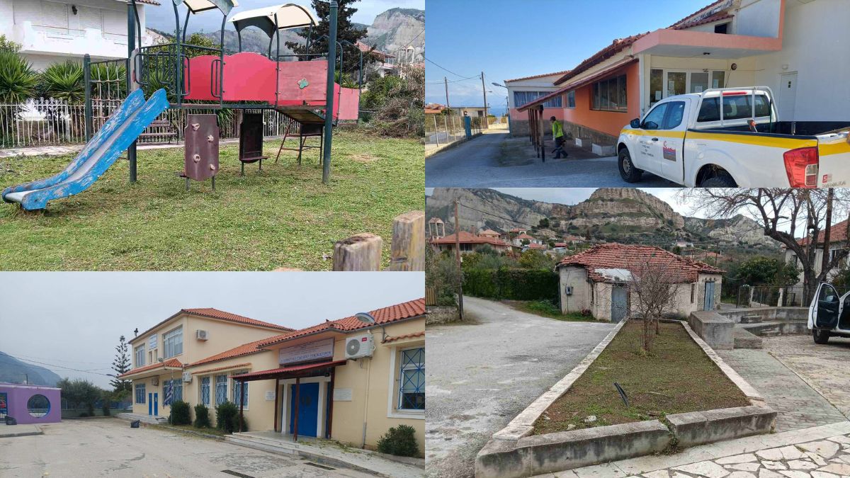 Εργασίες καθαρισμού στον Δήμο Ξυλοκάστρου - Ευρωστίνης ενόψει της 25ης Μαρτίου