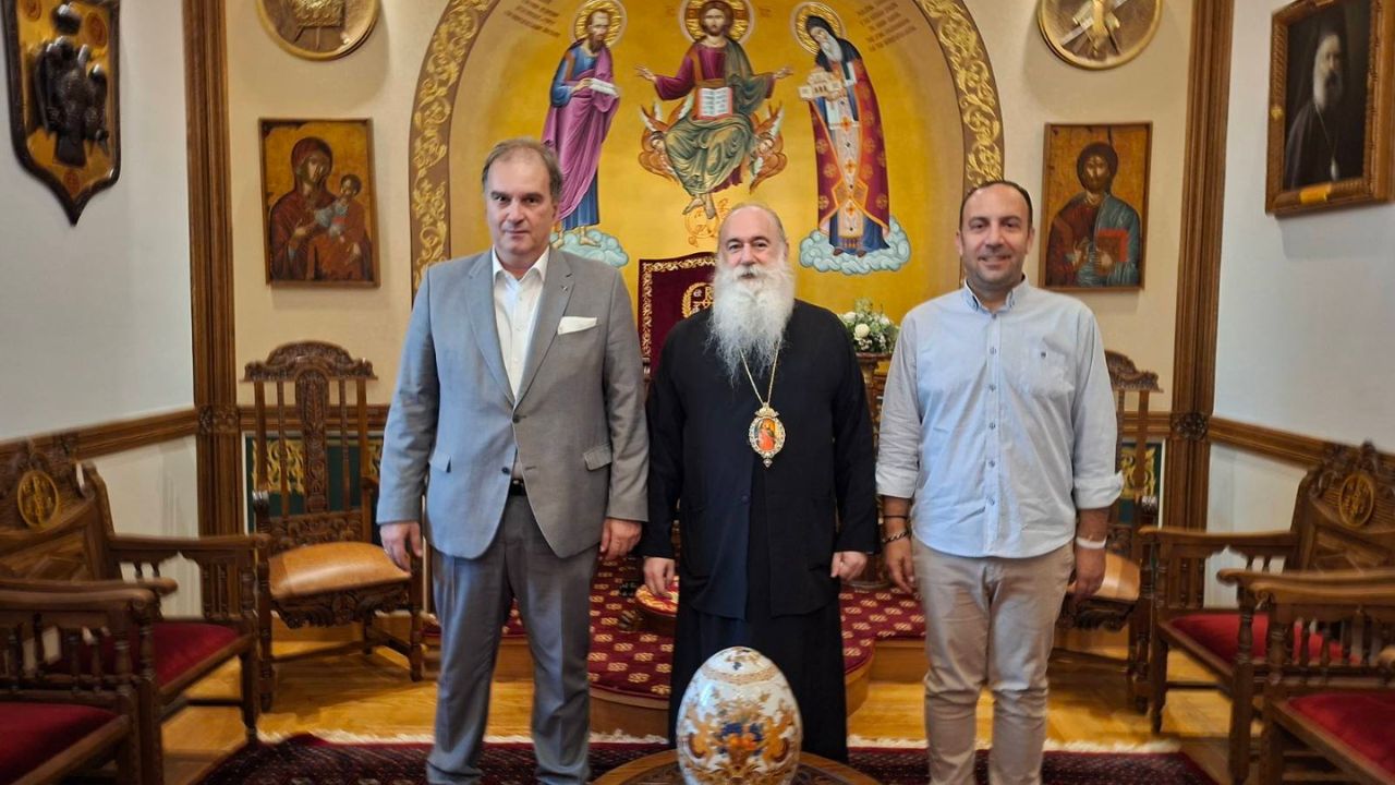 Επίσκεψη στο Επισκοπείο Κορίνθου με αφορμή τα ονομαστήρια του Σεβασμιωτάτου Μητροπολίτου Κορίνθου κ.κ. Παύλου Β΄