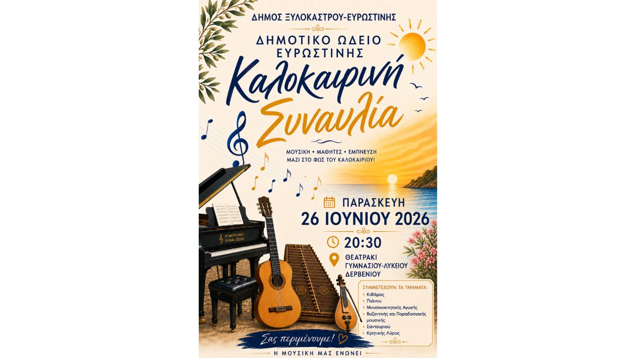 Καλοκαιρινή Συναυλία του Δημοτικού Ωδείου Ευρωστίνης
