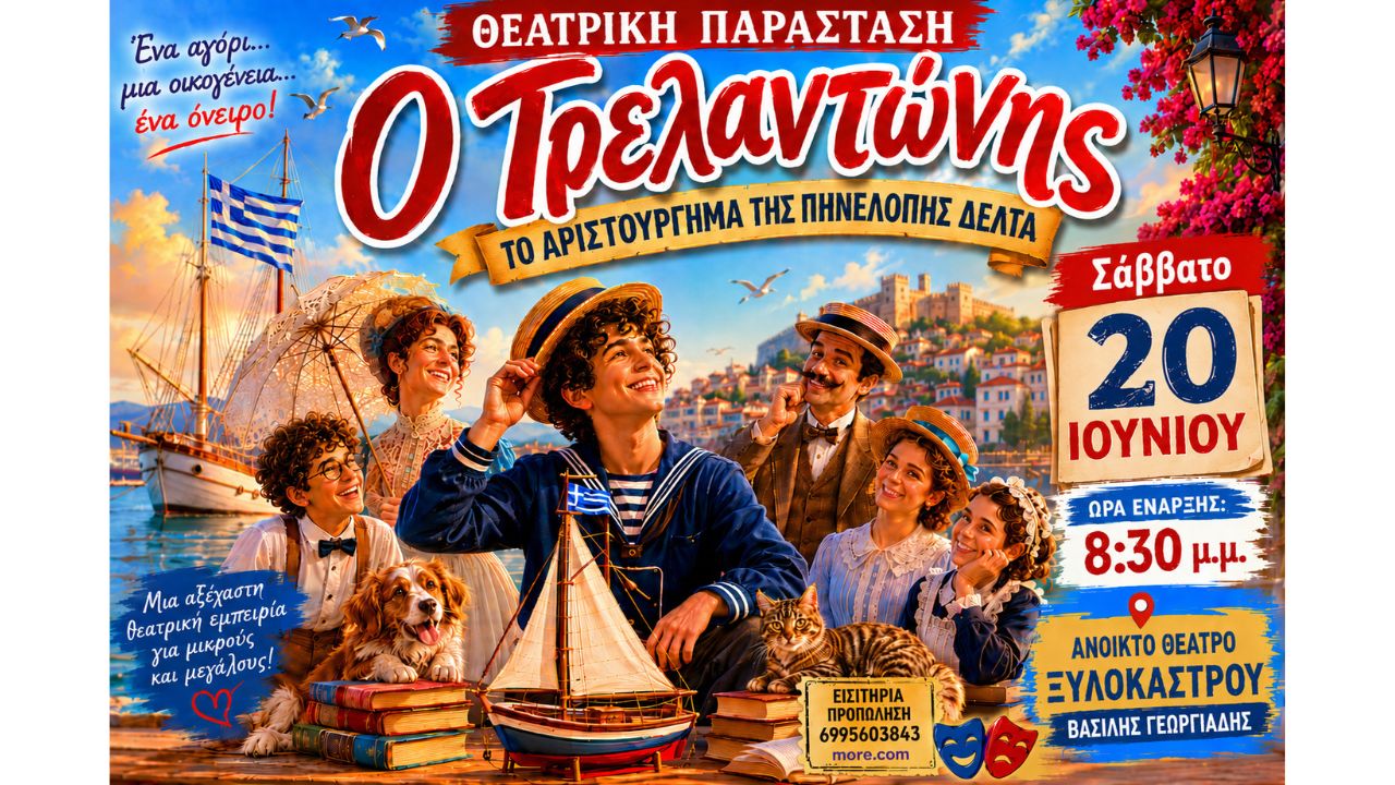 Παιδική θεατρική παράσταση «Ο Τρελαντώνης» της Πηνελόπης Δέλτα!